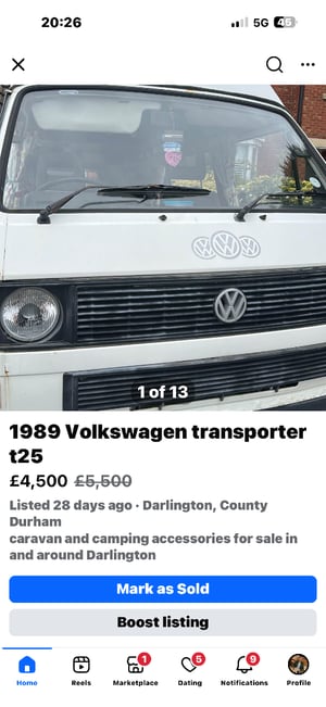 1989 Volkswagen Transporter T3 T25 Campervan — photo 6 of 12