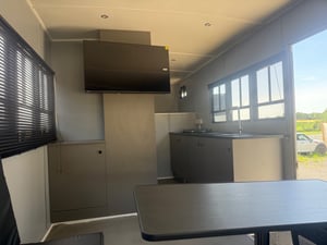 2010 Renault It’s a 7.5 ton 6 berth motorhome with 2 double beds and seating pulls into bed full kitchen area, full bathroom with shower and toilet , garage area. Awning — photo 13 of 15